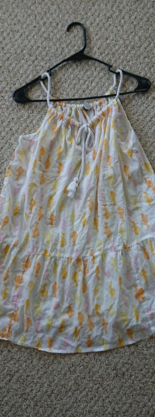J. crew Lightweight Summer cover up Fish Print dress size XS